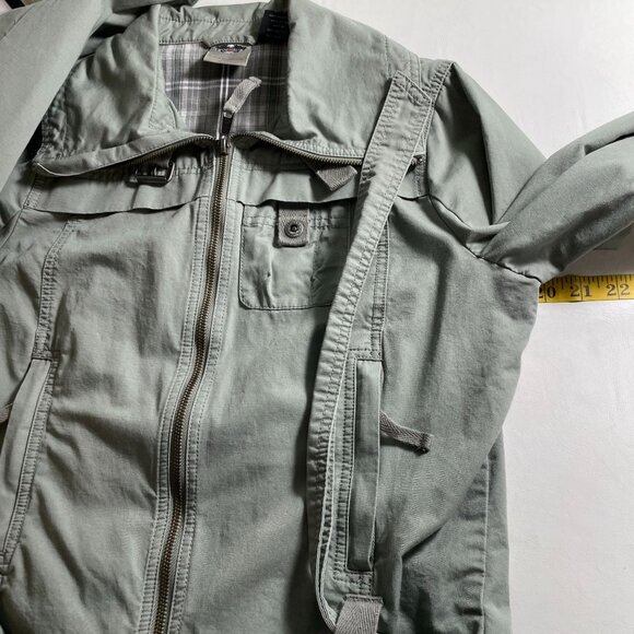 Harley Davidson Lightweight Jacket Womens Small Green‎ Full Zip Embroidered Belt - Picture 14 of 15